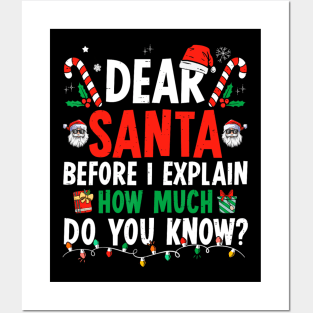 Dear Santa I Can Explain Funny Christmas Posters and Art